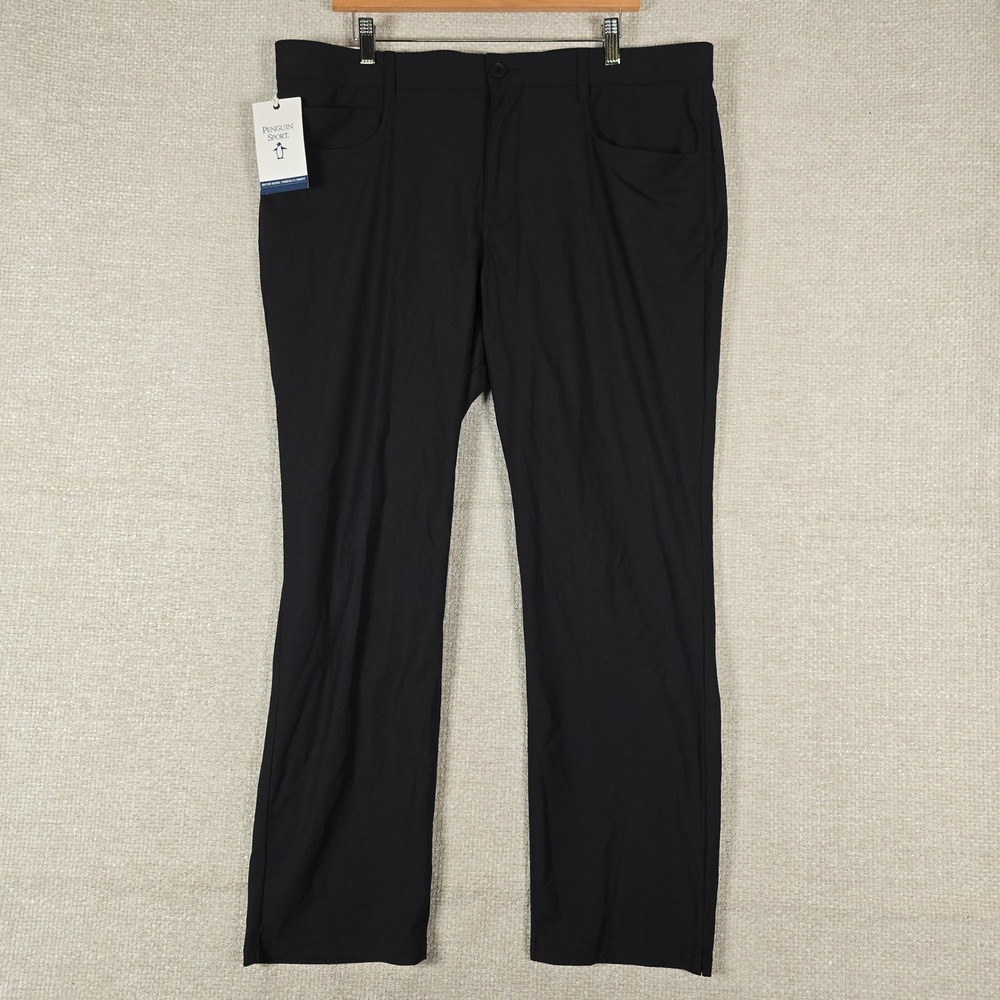 Original Penguin Sport Mens Caviar Black Golf Performance Pants 38W 30L OGKBSFH4